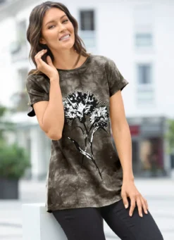 Shirt in Batik-Optik in 2 Farben