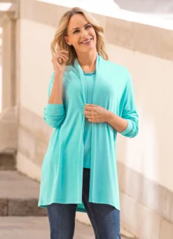 Shirtjacke in verschlussloser Form