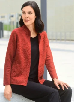 Shirtjacke mit durchgehendem Reißverschluss