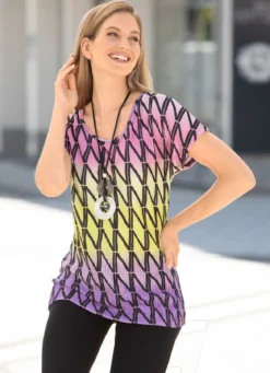 Shirt mit überschnittener Schulterpartie