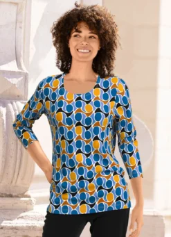 Shirt mit 3/4-langen Ärmeln