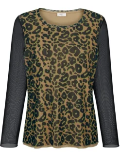 Shirt mit Netz-Jersey