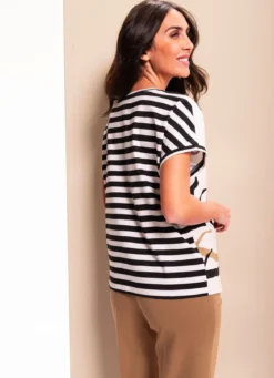 Shirt mit Schmucksteinzier