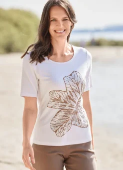 Shirt mit Strasszier