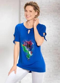 Shirt mit V-Schlitz