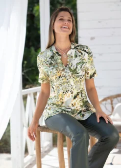 Shirt-Tunika mit Elasthan
