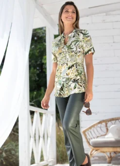 Shirt-Tunika mit Elasthan