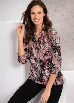 Shirt-Tunika mit farbbrillantem Druck