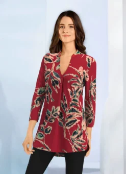 Shirt-Tunika mit hübscher Zierfalte