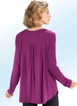 Shirt-Tunika mit rundem Halsausschnitt