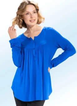 Shirt-Tunika mit rundem Halsausschnitt