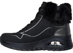 SKECHERS, gefütterte Damen-Boots, Winterschuhe, mit flauschigem Plüschkragen