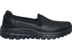 SKECHERS, klassiche Damen-Slipper, aus Synthetik und elastischem Strick-Material