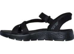 SKECHERS, sportliche Damen-Sandalen, mit geformter Slip-Ins Fersenplatte