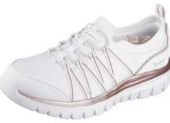 SKECHERS, trendige Damen-Slipper, aus gestricktem Mesh-Material