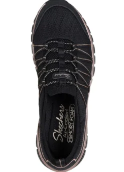 SKECHERS, trendige Damen-Slipper, aus gestricktem Mesh-Material