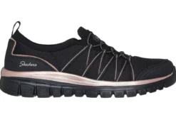 SKECHERS, trendige Damen-Slipper, aus gestricktem Mesh-Material