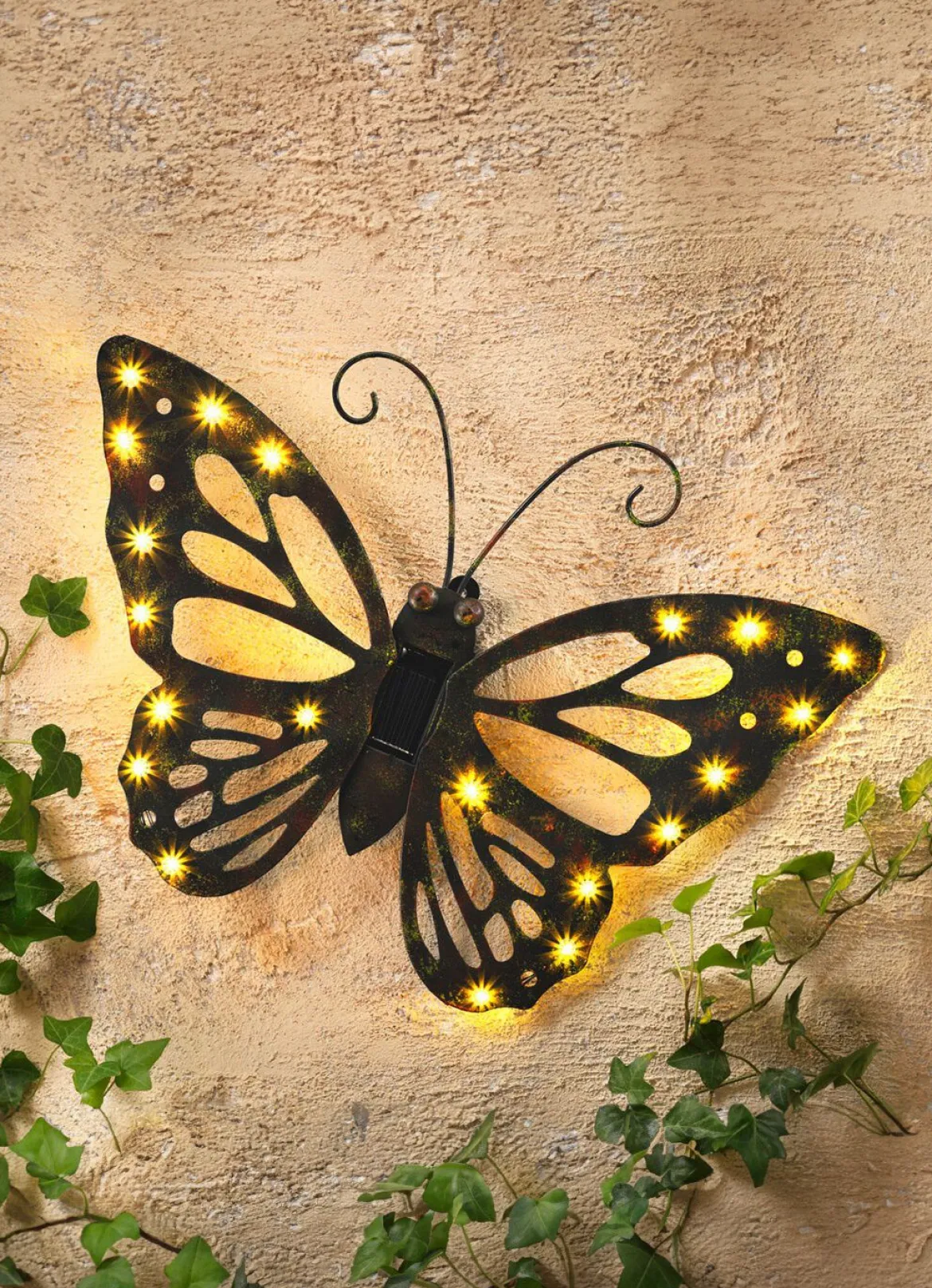 Solar Wandbild Schmetterling aus Metall