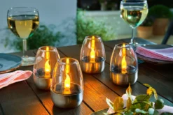 Solar-Windlichter, 4er-Set