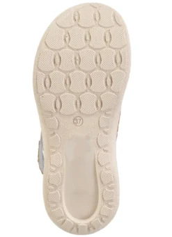 Stegspangen-Sandale mit Kork-Besätzen