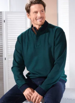 Stehkragen-Shirt in 3 Farben