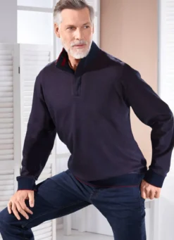 Stehkragen-Shirt in 3 Farben