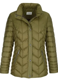 Steppjacke mit Reißverschluss unter der Druckerleiste
