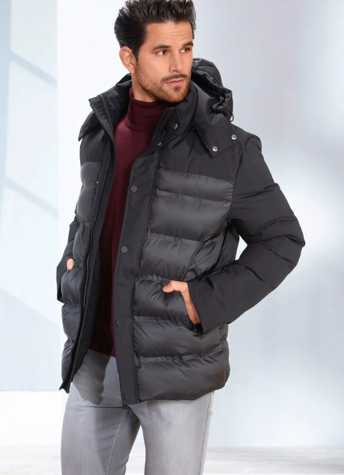 Steppkurzjacke mit Stehkragen