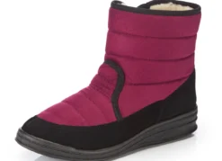Stiefelette aus weichem, gestepptem Nubukmaterial
