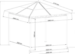 Stilvoller Hardtop-Pavillon