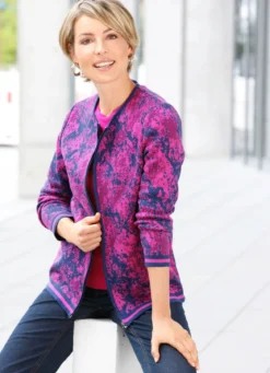 Strickjacke in Jacquard-Dessin