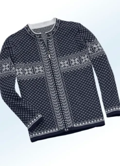 Strickjacke in Jacquard-Dessin