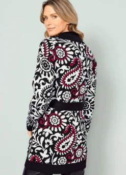 Strickjacke in Jacquard-Dessin