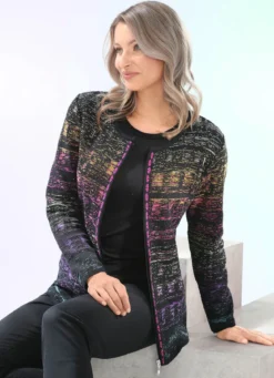 Strickjacke in Jacquard-Dessin