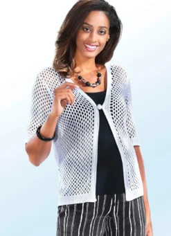 Strickjacke in Netzmuster