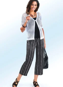 Strickjacke in Netzmuster