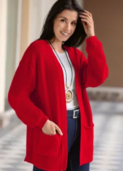Strickjacke in Perlfang