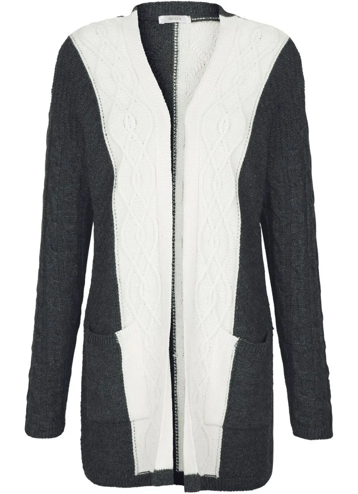 Strickjacke in Strukturmix