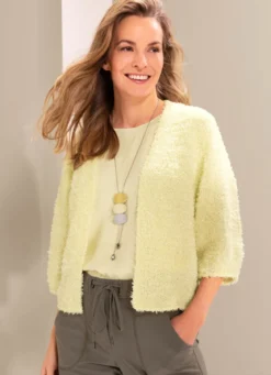Strickjacke in verschlussloser Form