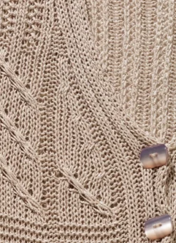 Strickjacke mit Bändchengarn
