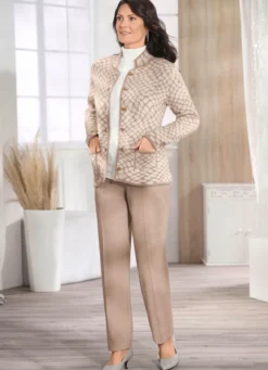 Strickjacke mit grafischem Jacquard