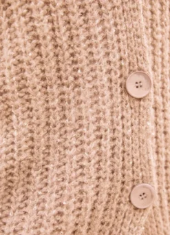 Strickjacke mit Paillettengarn