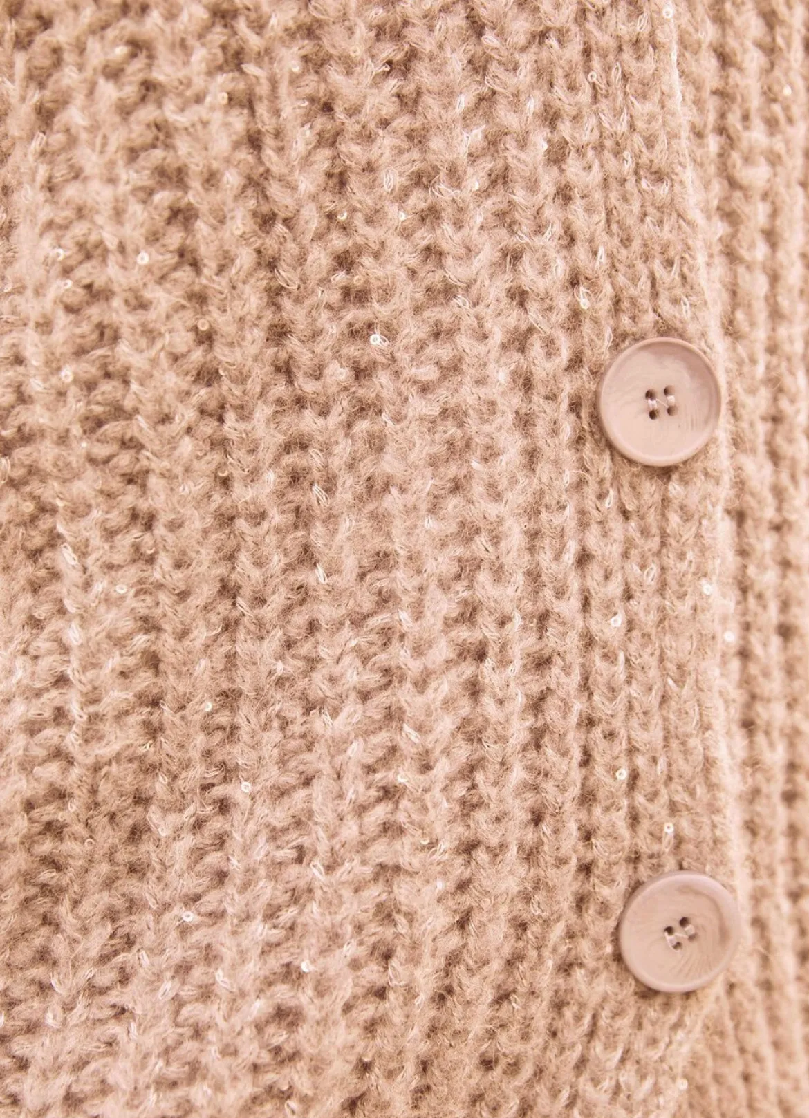 Strickjacke mit Paillettengarn