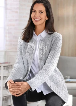 Strickjacke mit Schurwolle