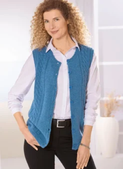Strickweste aus Melangegarn