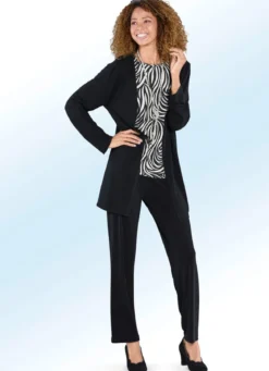 2-teiliges Set bestehend aus Shirtjacke und Shirt
