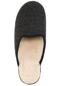 Textil-Pantoffel mit Warmfutter aus reiner Wolle