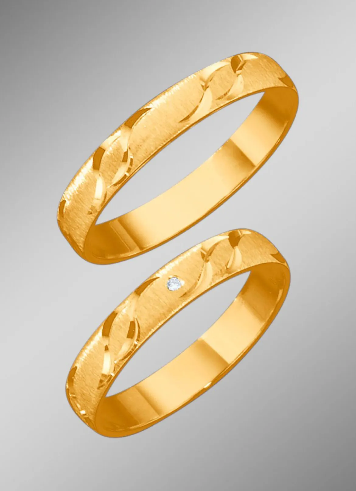 Trauring mit Wellen-Design
