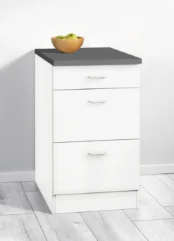 Unterschrank mit 1 Schublade und 2 Auszügen