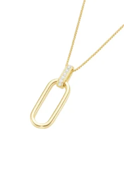 Vergoldeter Anhänger mit Kette